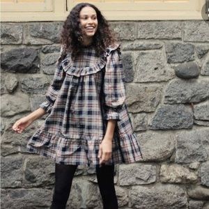 Doen Bromley Holiday Dress in Alcott Plaid, Small